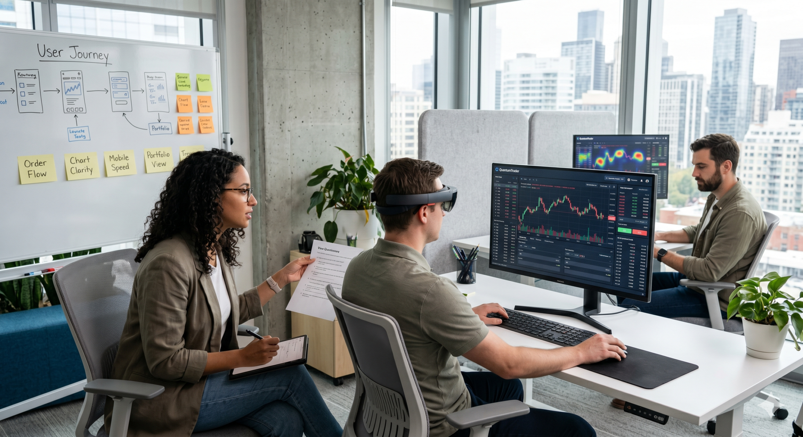 trading platform ux research people doing